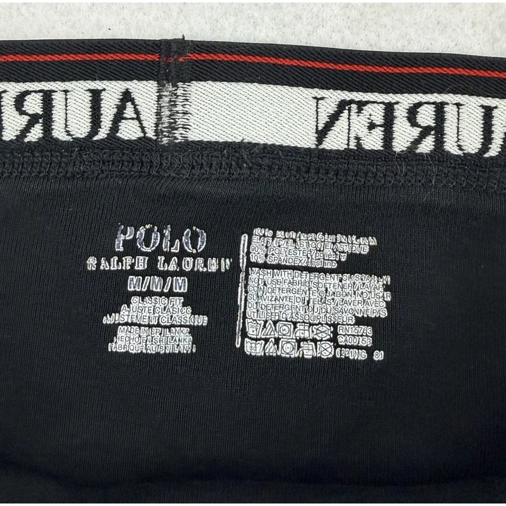 Polo Ralph Lauren Men's Black Cotton Boxer Brief Classic Fit, Size Medium, NWOT‎